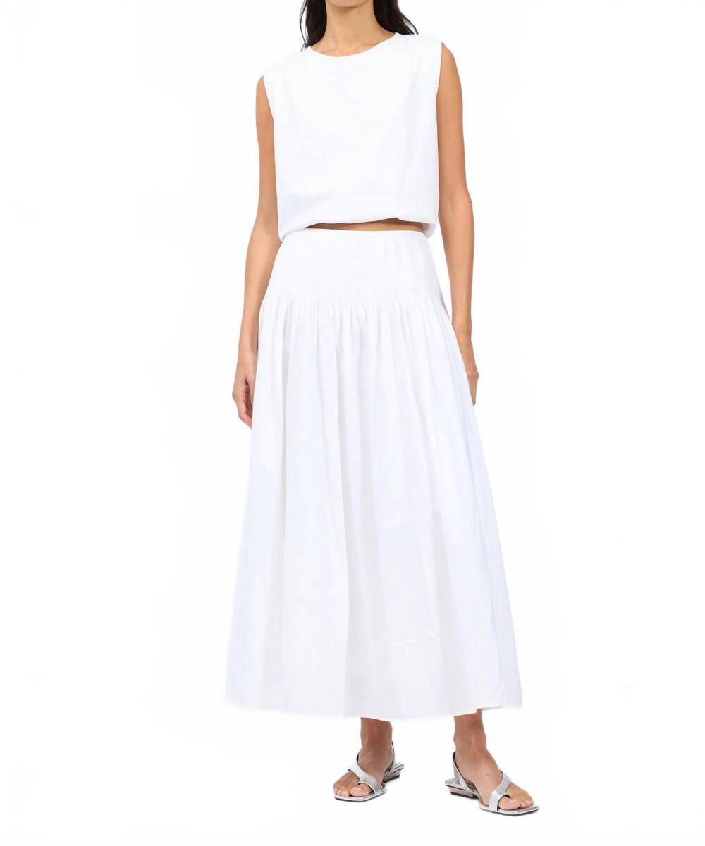 NEW RAG & BONE elena maxi skirt in white
